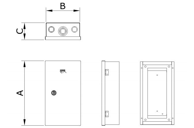 Telephone Control Board Dimensions